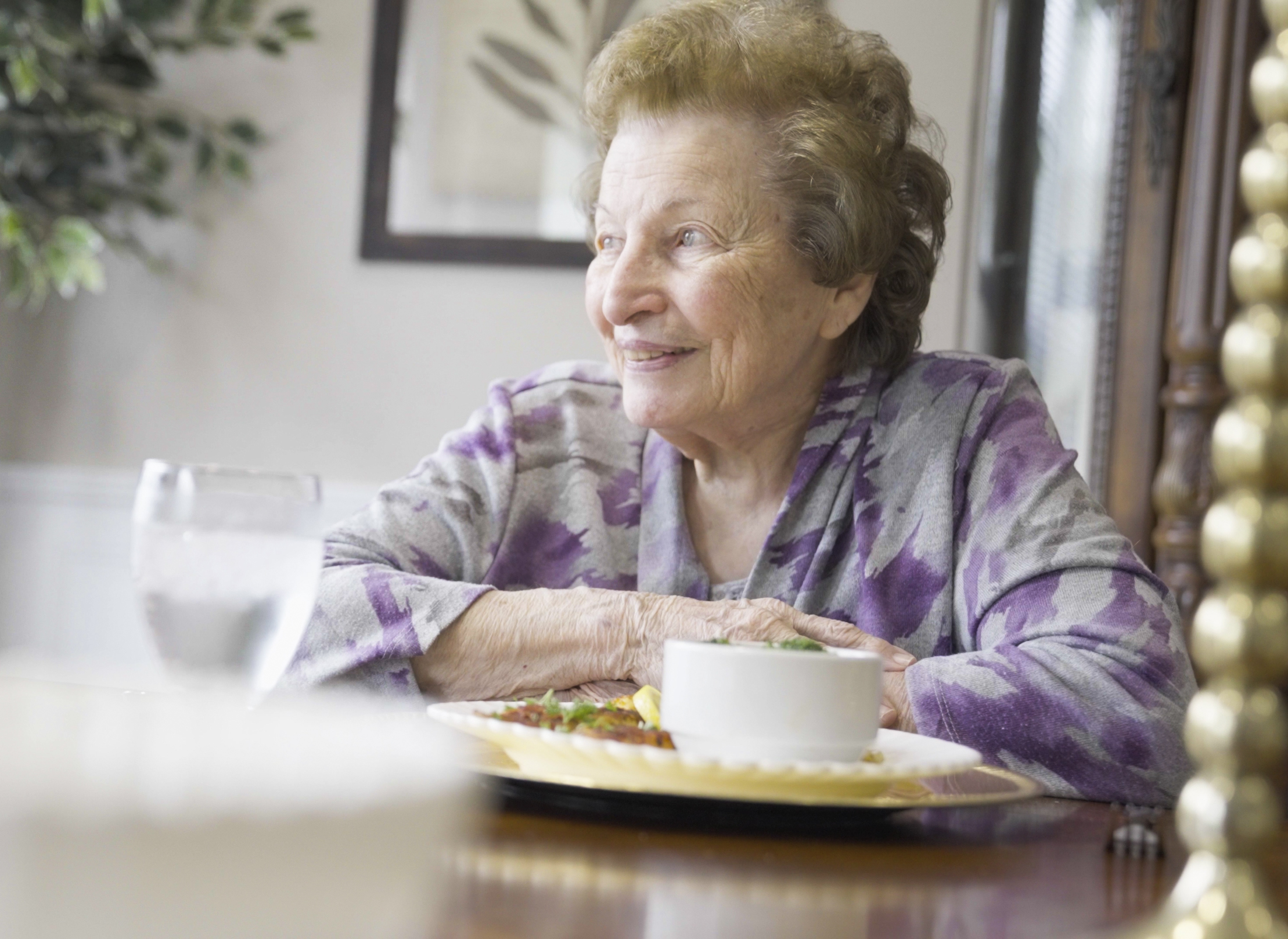 Senior woman with coffee