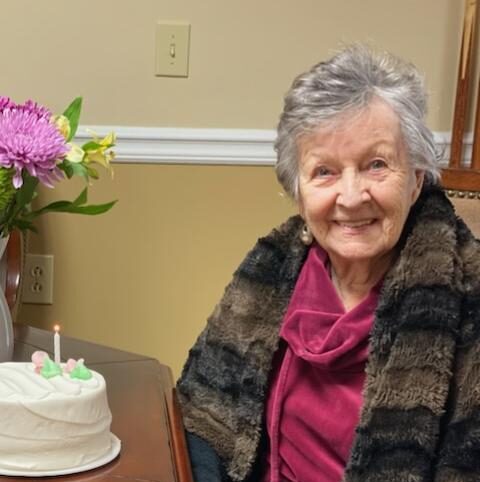 senior resident smiling
