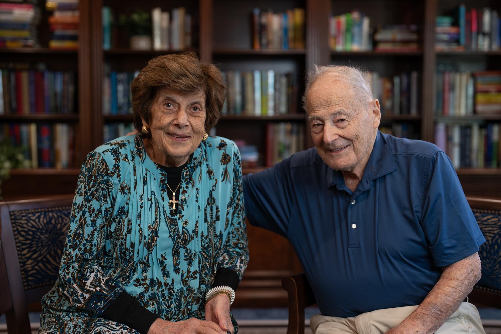 senior couple taking a photo