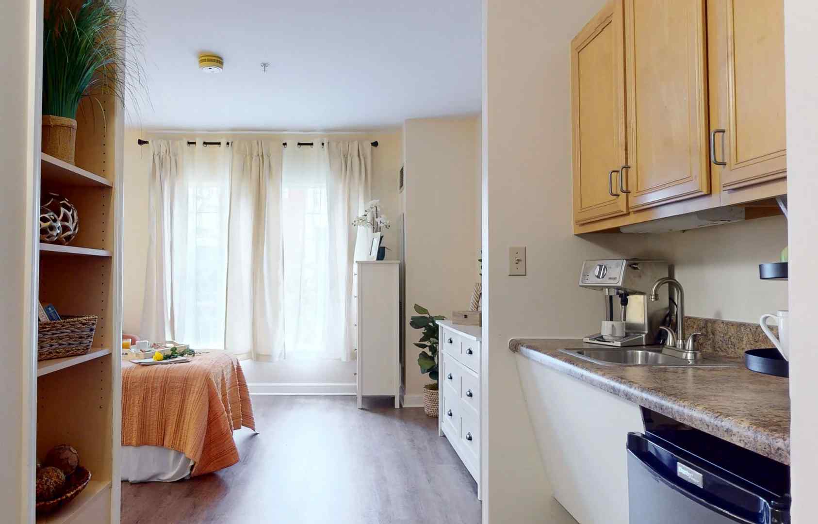kitchenette studio apartment