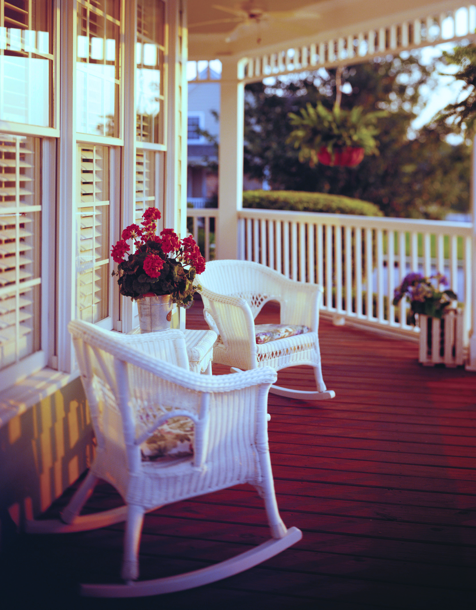 chair outside on a porch
