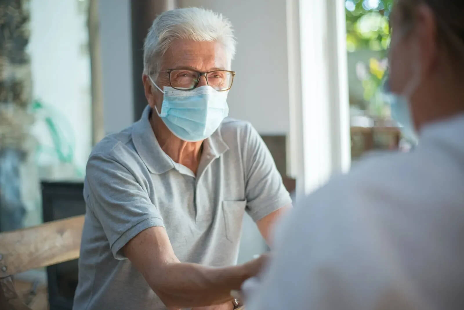 man wearing mask