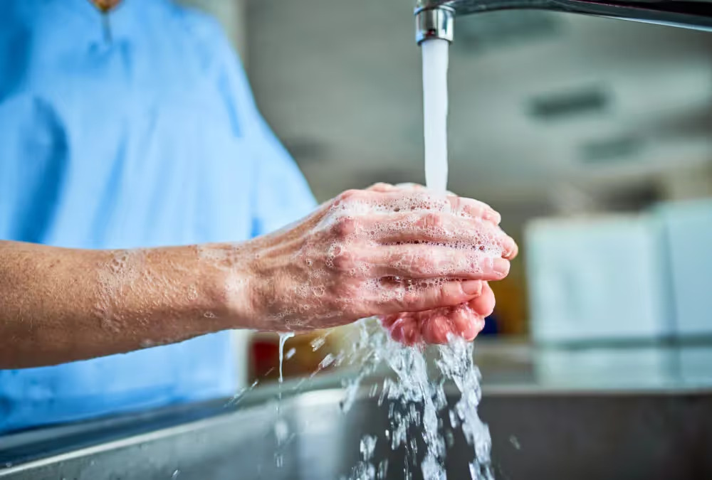 Washing hands
